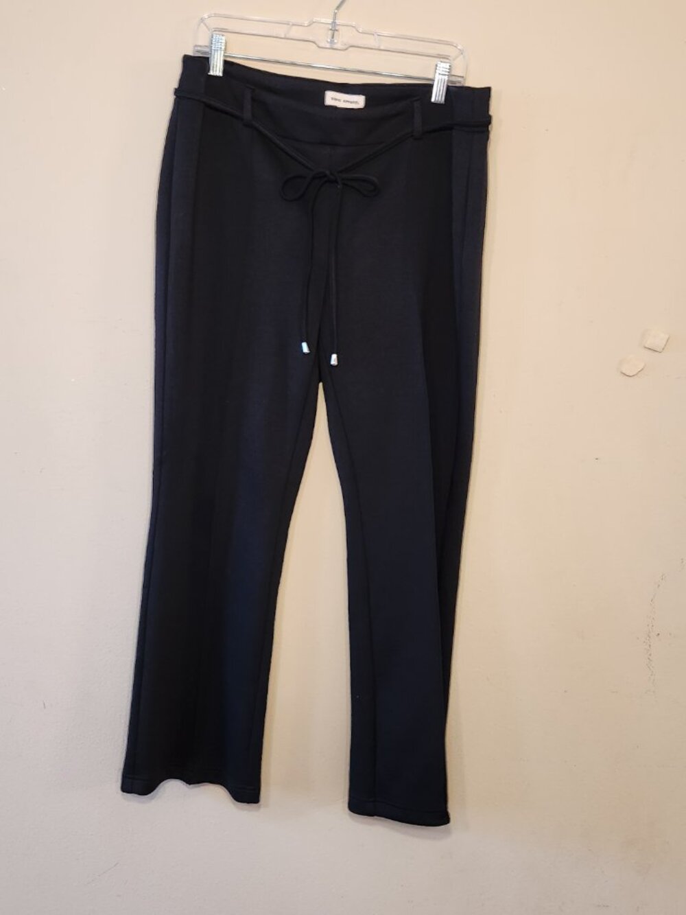 SOHO Apparel black stretch dress pants with tie belt size 1X